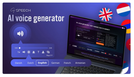 Text to Speech Generator AI with Gspeech