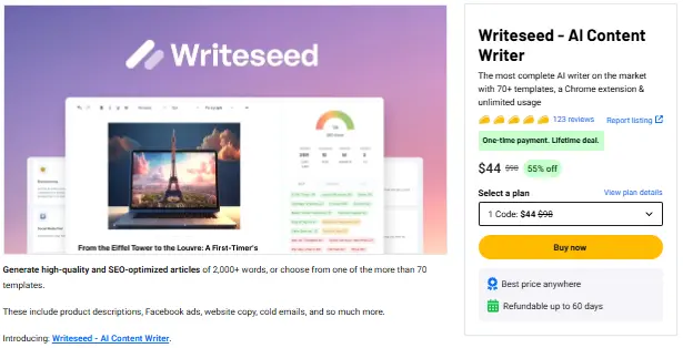 Writeseed - AI Content Writer
